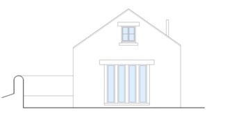 Proposed north elevation drawing