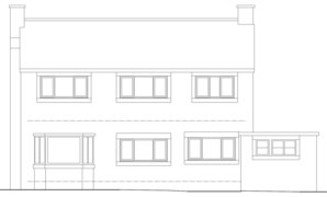 SE elevation drawing (before)